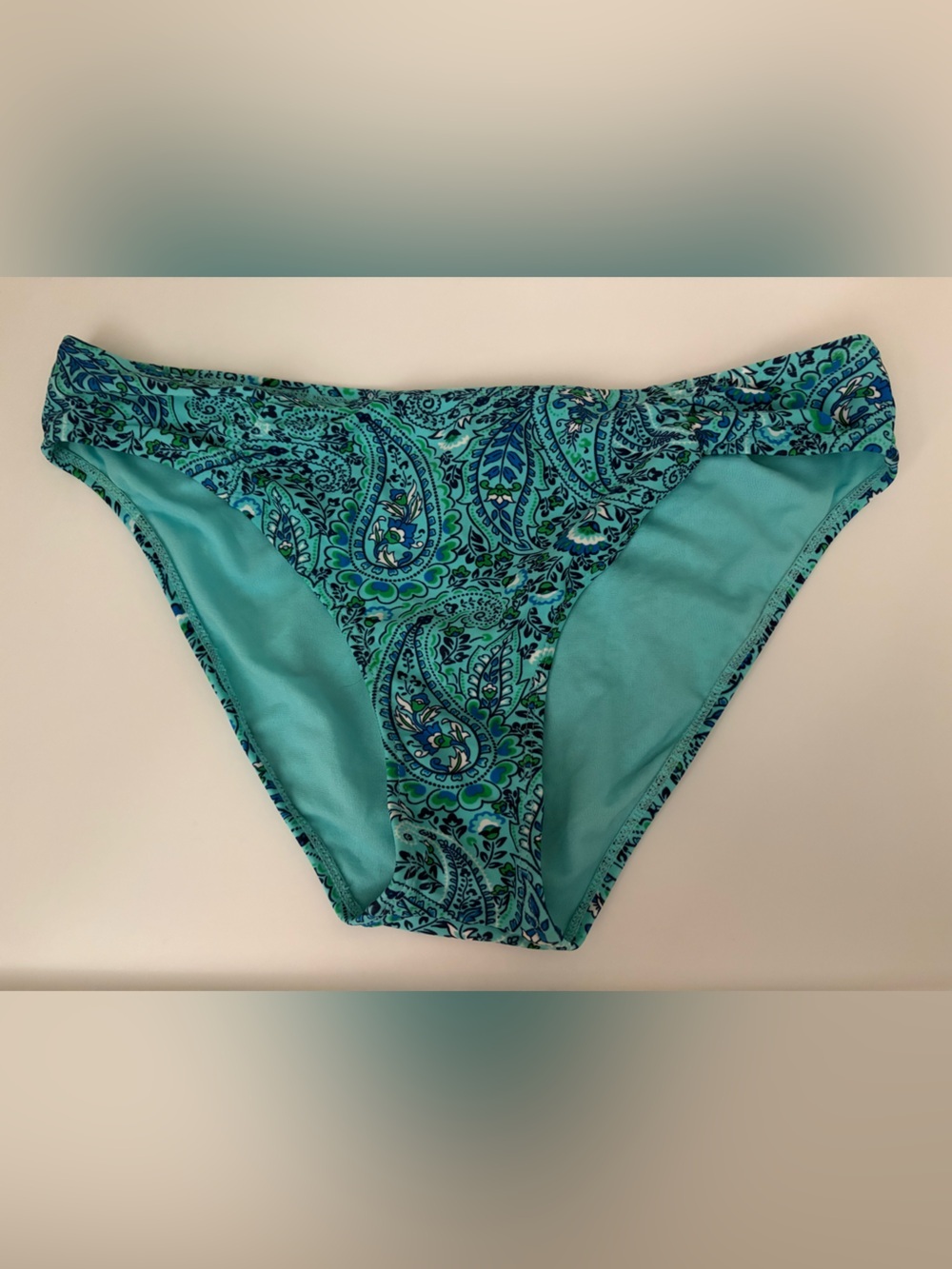 Red Camel Turquoise Paisley Bikini Bottom NWOTs Sz XL with mini butt scrunch